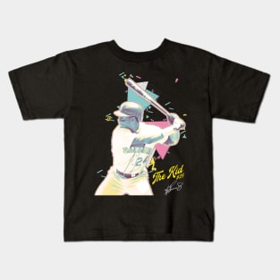 Ken Griffey Jr The Kid Basketball Legend Signature Vintage Retro 80s 90s Bootleg Rap Style Kids T-Shirt